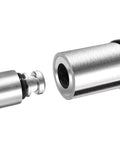 Close-up of stainless steel locking hitch pin set for 50246 aluminum adjustable ball mount, showing 5/8 inch pin and secure locking system.