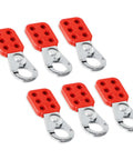 Stainless Steel Lockout Hasp With Nylon Handle For Group Lockout LOTO Tamper Proof And Impact Resistant 1 Inch Jaw 6-Pack