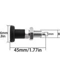 Stainless Steel Spring Return Knob Plunger M10 Push Fit shown with dimensions, ideal for quick release and smooth rotation in industrial machinery.