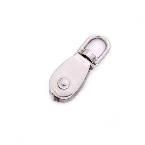 Stainless Steel M15 Wheel Swivel Pulley Block Heavy Duty Steel Single Wheel Swivel Lifting Rope Pulley for Wire Rope
