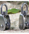 M20 Cable Single Pulley Block Stainless Steel Hanging Wire Towing Lifting Rope Wheel Marine Boat Pulley Blocks for(M20)