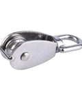 Stainless Steel M20 Pulley Steel Wire Pulley Single Wheel Swivel Lifting Rope Pulley Block for Wire Rope, side view