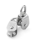 M25 Single Pulley Block Loading 550lbs, CBTONE 10 Pack 304 Stainless Steel Wire Rope Single Roller 25mm Lifting Crane Swivel Hook