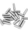 Stainless steel M4 x 12mm hex spring ball plunger screws, 20 piece set of precision positioning plungers, flat head design.