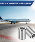 Stainless Steel Spacers M4 304 Grade Pack Of 10 4Mm ID X 8Mm OD X 12Mm Length Round Screw Standoffs Silver for Bolts and Screws