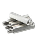 Stainless Steel M5 Standoff Screws 20mm With 8mm Hex Spacers For PCBs 5Pcs, showing stack of screws and hexagonal spacer ends