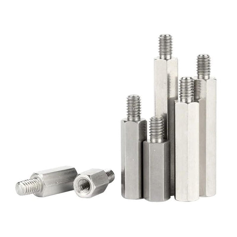 Stainless Steel M5 Standoff Screws 20mm With 8mm Hex Spacers For PCBs 5Pcs shown in multiple angles