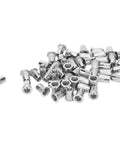 50 Piece Blind Riveting Nuts Set Stainless Steel M6 Threaded Inserts Ribbed Nutserts With Back Flange For Secure Fastening In Metal And Plastic