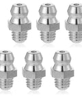 6 Pcs Stainless Steel Straight Grease Fittings M6 X 1mm Thread Hydraulic Zerk Nipples for Machines and Industrial Equipment