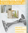 Door Stoppers Magnetic Door Catch - 2 Pack Stainless Steel Heavy Duty Door Holder Stops with water droplets outdoors