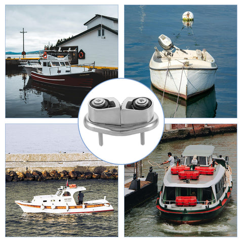 Veemoon cam cleat, polished stainless steel 316 marine deck hardware for kayak/sailboat/canoe