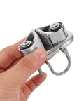 Holibanna cam cleat rope snap, stainless steel 316 marine grade, mirror-polished deck hardware.