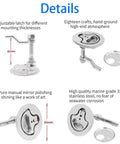 Details of 2 Inch Stainless Steel Marine Cam Latch For Boat Hatch Lock Recessed Pull Handle Mounting Hole Lift Slam, corrosion-resistant