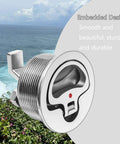 316 Stainless Steel Boat Cam Latch Non Locking Marine Grade O Handle Fits Two And One Half Inch Hole Mount Latch Durable