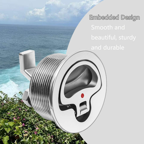 316 Stainless Steel Boat Cam Latch Non Locking Marine Grade O Handle Fits Two And One Half Inch Hole Mount Latch Durable