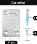 ✝️ 12 Pcs Mending Plate, 2.37 x 1.5 inch Stainless Steel Flat Plates with Holes, Straight Metal Mounting Braces Brackets Kit for Furniture, Wood Joint Connector (Silver, 2.36 inch) designed for smooth motion and stable alignment in automation and.