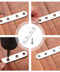 Mending Plates Flat Brackets, 12 Pcs Stainless Steel Straight Brace Brackets, Corner Fixing Joining Plates for Furniture with 48 Screws