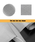 120 Mesh 304 Stainless Steel Wire Mesh Screen For DIY Projects And Filtration, cut into circular and square shapes, roll view