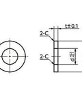 10-Pack SWAS-12-20-3-AW NBK Stainless Steel Adjust Metal Washer -Made in Japan- technical drawing including dimensions.