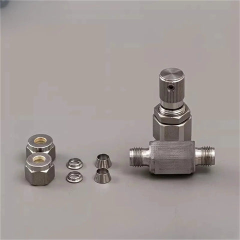316L Stainless Steel MV Series Double Card Sleeve Metering Control Valve For Low Flow High Precision MV-1, disassembled view