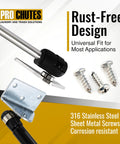 Image showcasing 10mm Ball Stud Mounting Bracket Set with stainless steel screws and zinc plating for gas struts and hood lids.