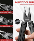 33-In-1 Stainless Steel Multitool With Pliers, Knife, Wire Cutter for Outdoor Survival and Camping