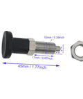 Push Fit Ball Nose Spring Plunger Heavy Duty Stainless Steel 304 Non Locking Spring Return Knob Plunger M10 Thread Indexing Plunger