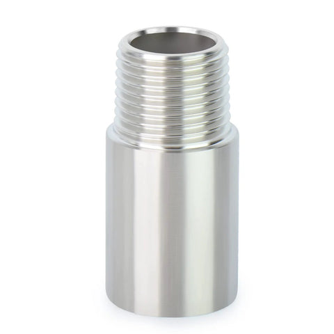 2 Pcs Stainless Steel Pipe Fittings Half Inch NPT Male To Half Inch NPT Female Threaded 2 Inch Nipple Cast Pipe 304 Stainless Steel