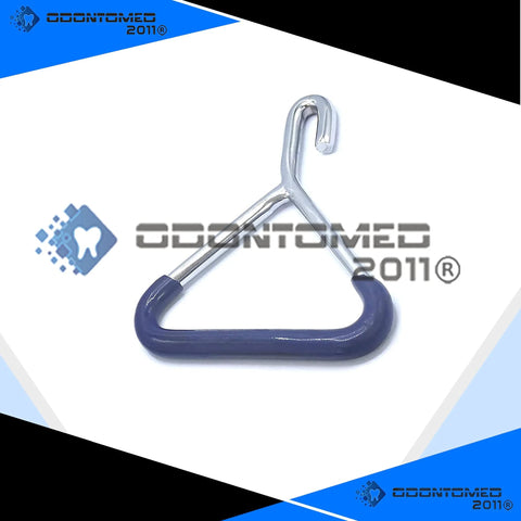 Stainless Steel OB Calf Pulling Chain 45 Inches With Handle Blue PVC Grip For Assisted Birth Delivery, shown with durable triangular handle.