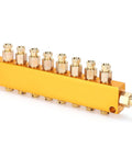 Stainless Steel Oil Distributor With 1 Inlet And 8 Outlets, Adjustable Tubing Piston Separator For CNC Machining Lines And Machine Tools