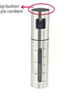 100ml Stainless Steel Olive Oil Spray Bottle Pro Grade Refillable Mister With Graduated Metal And Glass Design for cooking use.