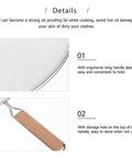 Stainless steel mesh detail and ergonomic handle of 1pc Stainless Steel Explosion-proof Oil Screen Cover Cooking Oil Filter Strainer Pan Cover