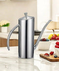 Premium Stainless Steel Olive Oil Dispenser For Precision Pouring And Pro Grade Kitchen Style Leakproof Cruet With Ergonomic One Piece Body Long Narrow Spout And Arc Handle 24 Ounce 700 Milliliters SUS304 18 10 Construction By KSENDALO