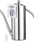 Premium Stainless Steel Olive Oil Dispenser For Precision Pouring And Pro Grade Kitchen Style Leakproof Cruet With Ergonomic One Piece Body Long Narrow Spout And Arc Handle 24 Ounce 700 Milliliters SUS304 18 10 Construction By KSENDALO