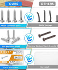 Comparison of 100 Pcs #10 x 1 Inch Pan Head Wood Screws Made from 304 Stainless Steel against lower quality screws.
