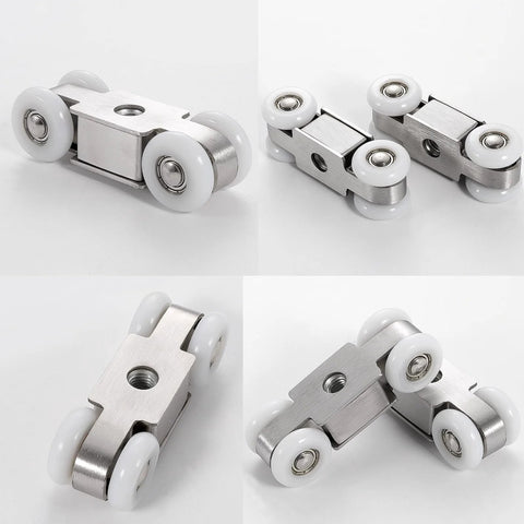 Stainless Steel Heavy Duty Sliding Patio Door Rollers With Ball Bearing Wheel Pulley for Wood Aluminum or Vinyl Doors 2.79 by 0.98 Inch Replacement Roller Assembly