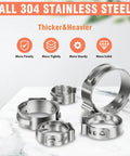 120 Pcs Half Inch PEX Cinch Clamps Rings 304 Stainless Steel Single Ear Hose Clamps on marble surface