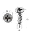 ✝️ Wensilon (420 pcs)#6X3/4 410 Stainless Steel Fastener Drywall Screws-Phillips with coarse Threaded tip, Black, dimensions shown