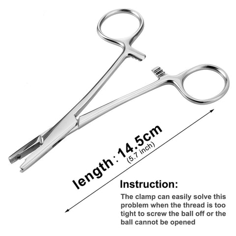 3mm Piercing Ball Removal Tool Stainless Steel Dermal Anchor Forceps For Dermal Tops Unscrew Or Screw Ball Pliers
