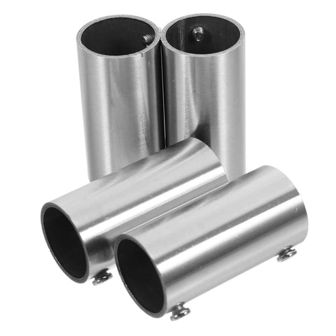 Stainless Steel Straight Pipe Fittings Connectors For Round Tubes Two Way Handrail Railing Connectors Durable Precision Machined