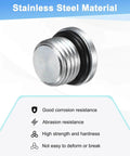 Stainless steel pipe plug with O ring, corrosion resistant; 6 Pack 9/16-18 UNF Inner Hex Head Pipe Plug, Carbon Steel Socket Fitting