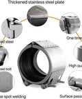 Heavy Duty Pipe Repair Clamp Kit For Plastic And Metal Pipes 60-65mm, showing stainless steel and rubber components.
