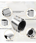 Emergency Pipe Repair Clamp Kit For Plastic And Metal Pipes Easy Install Leak Sealer showing stainless steel clamps