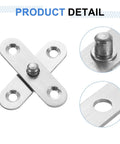 Beefy 10 Pack 360 Degree Rotating Pivot Hinges for Cabinets, 57 x 16.3mm stainless steel concealed hidden hinges detail