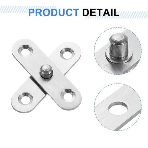 Beefy 10 Pack 360 Degree Rotating Pivot Hinges for Cabinets, 57 x 16.3mm stainless steel concealed hidden hinges detail