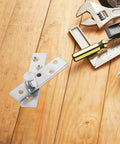Heavy Duty 360 Degree Rotating Pivot Hinges 2 Pack Concealed Center Shaft Stainless Steel Swivel Hinge on wood surface