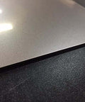 Close-up of Three Sixteenth Inch Thick 6 By 12 Inch 304 Stainless Steel Plate 7 Gauge Laser Cut Grey for welding and fabrication projects