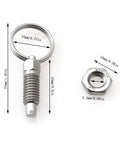 2 Pack Non Lock Out Stubby Knob Plungers Hand Retractable Spring Plungers With Pull Ring Stainless Steel Construction M6 Thread