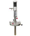 COSMOSTAR P0204 2:1 Air Operated Pneumatic Oil/Chemical Transfer Pump (Stainless Steel Type, 5 Gallon Drum) with Round Pail Cover