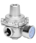 Pressure Regulator Water Valve With Gauge For RV Garden And Air Systems Three Quarters Inch NPT Female Stainless Steel 304 Adjustable Lead Free